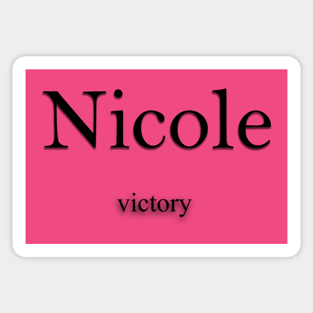 Nicole Name meaning Sticker by Demonic cute cat